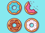 Libro electrónico digital para pintar: Donuts